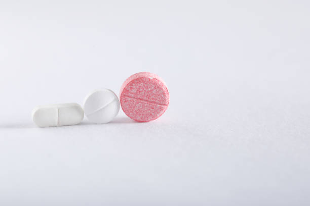 istock Medicine tablets on white background , Pharmacy theme 1141476184