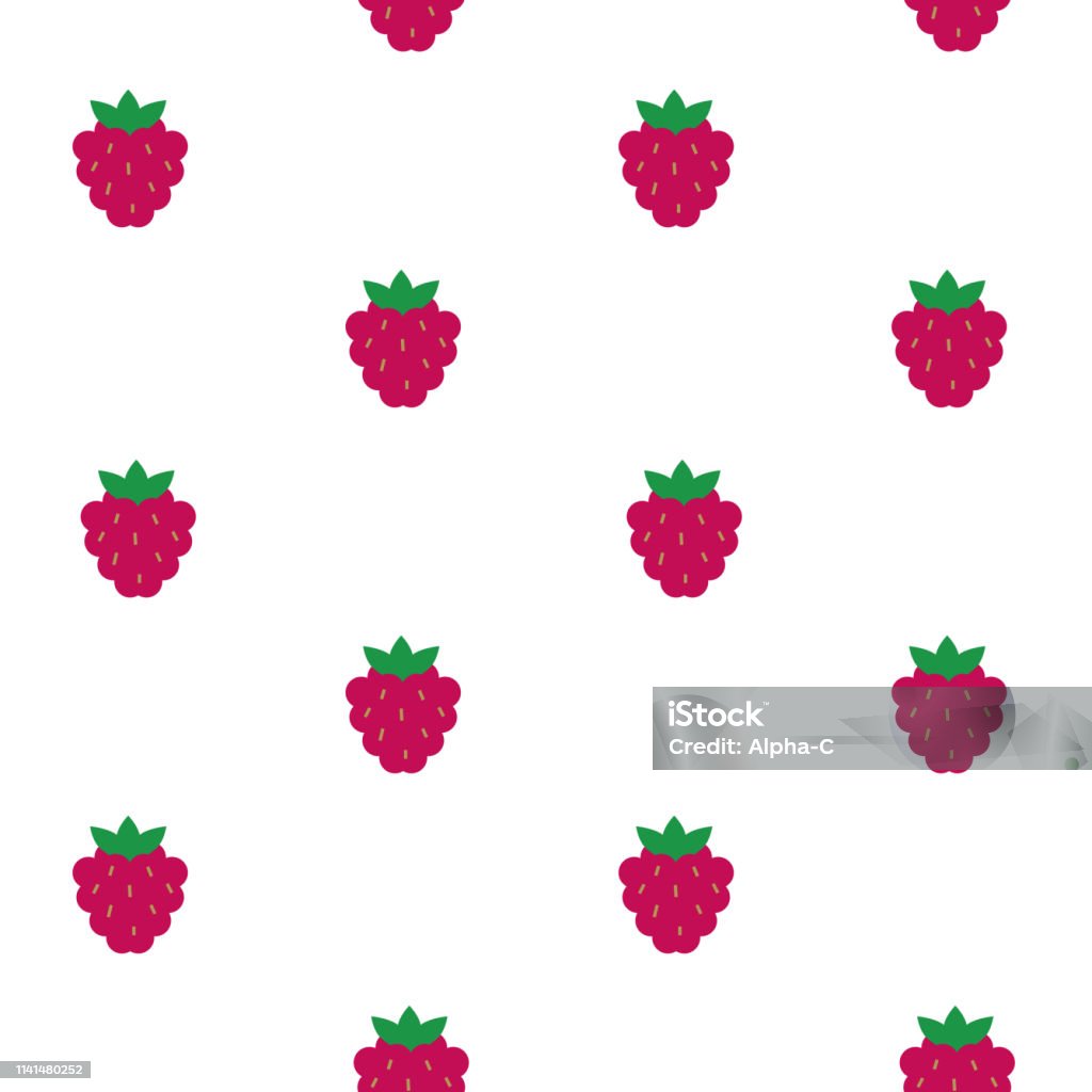 Subtle Raspberry Seem Less Pattern Raspberry Seamless Pattern Stock Illustration - Download Image Now ...