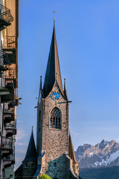 istock Old Church Tower In Lucern 1141481126