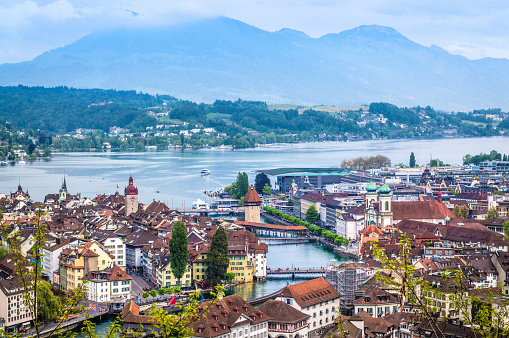 Aerial View Of Luzern, Switzerland