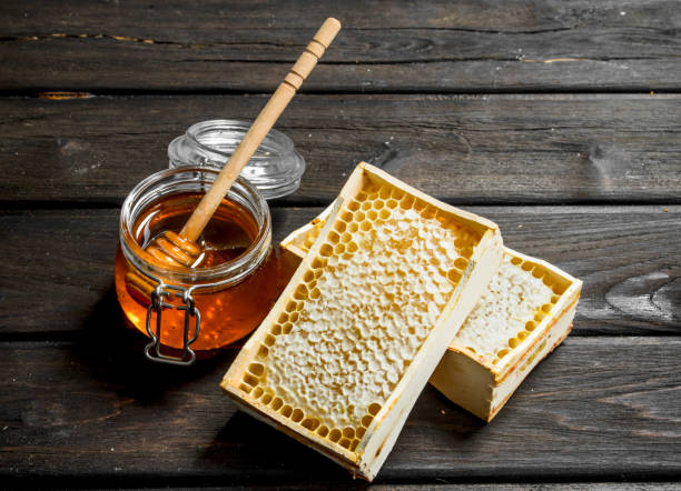 istock Natural honey in honeycombs. 1141485232