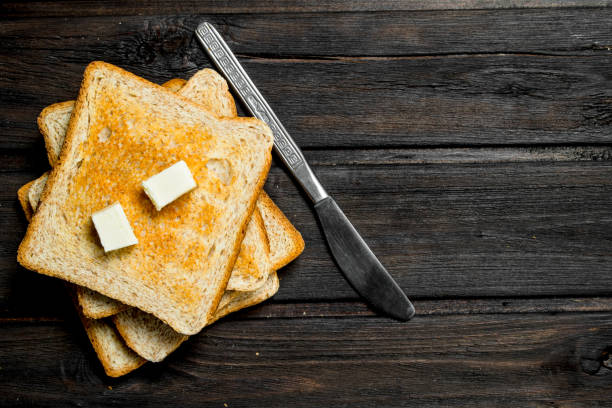 istock Toasted bread and butter. 1141486333