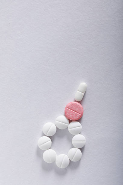 istock Medicine tablets on white background , Pharmacy theme 1141486668