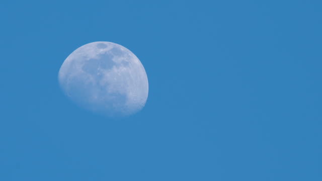 Blue sky with rising moon