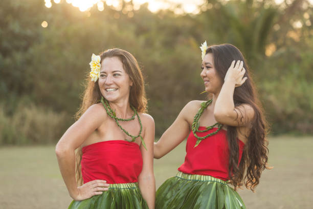 istock Portrait of Hawaii hula dancers 1141487603