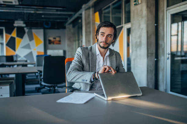 istock Businessman working on laptop 1141488823