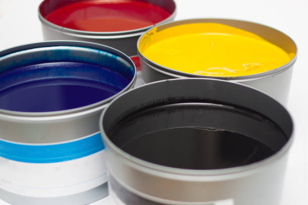 istock Cmyk color paints in cans 1141498520