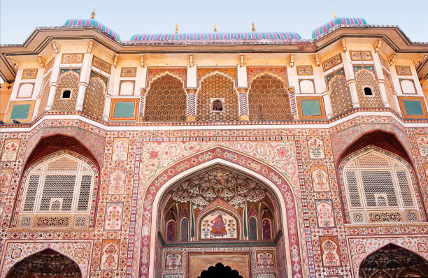 istock Ganesh gate in Amber Fort in Jaipur, Rajasthan state, India 1141504018