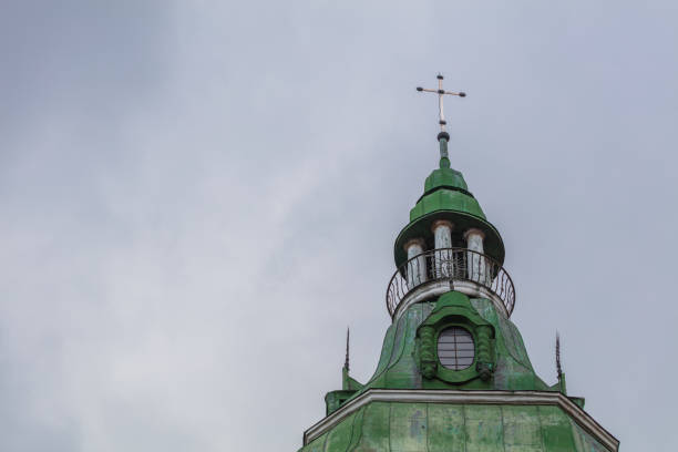 Closeup of St. Anna church in Lviv, Ukraine
