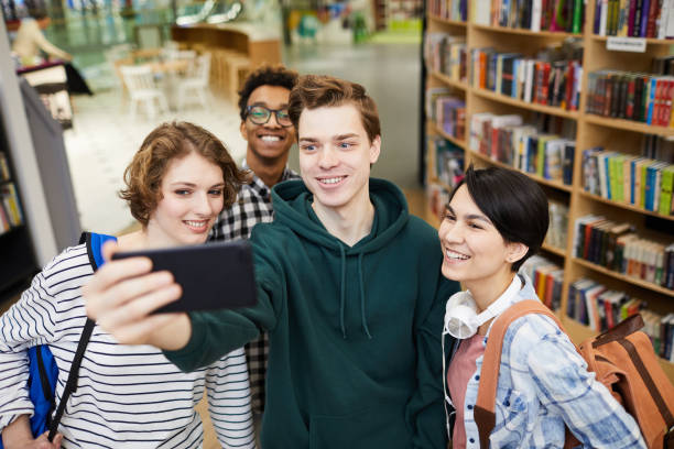 istock Selfie of students in book store 1141509302