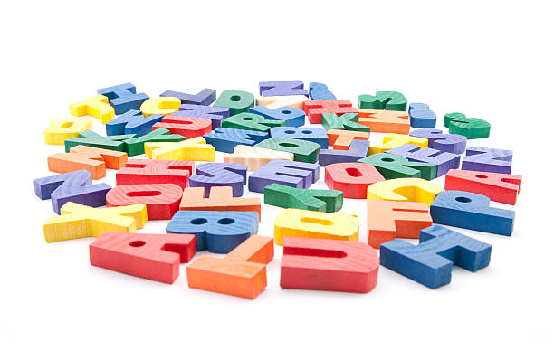 istock Colorful wooden letters on white background 114151061