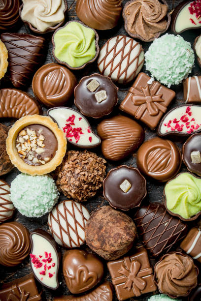 istock Chocolates candies with different fillings. 1141513822