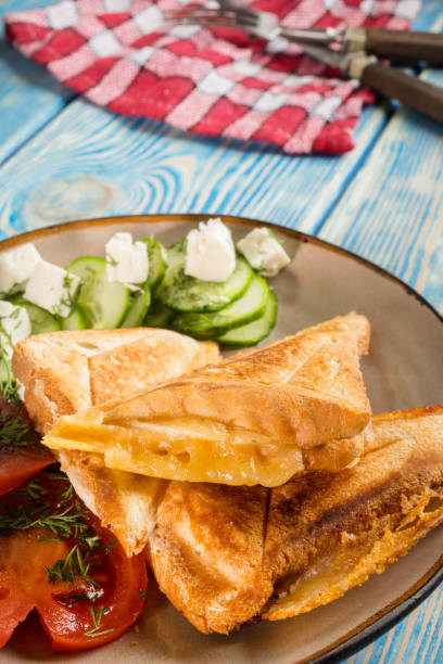 istock Sandwiches with cheese, tomatoes and cucumber. 1141514499