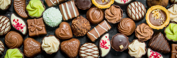 istock Chocolates candies with different fillings. 1141516352