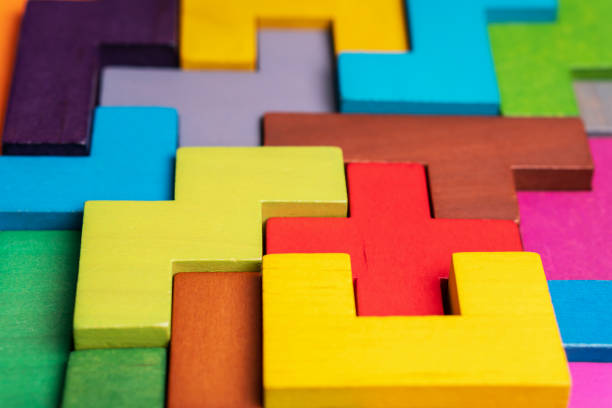 istock Geometric shapes on a wooden background. 1141517129