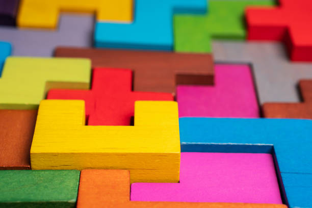 istock Geometric shapes on a wooden background. 1141517139