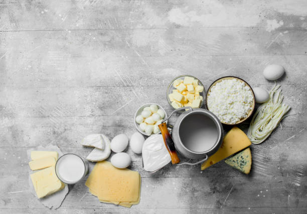 istock Different types of dairy products. 1141517360