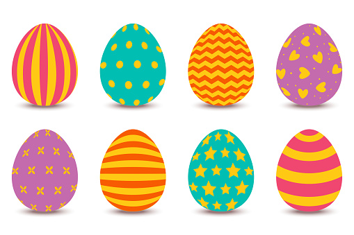Ilustración de Conjunto De Dibujos Animados Vectoriales De Pascua Pintados De Huevos Aislados Sobre Fondo Blanco y más Vectores Libres de Derechos de Abril - iStock Ilustración de Conjunto De Dibujos Animados Vectoriales De Pascua Pintados De Huevos Aislados Sobre Fondo Blanco y más Vectores Libres de Derechos de Abril - iStock