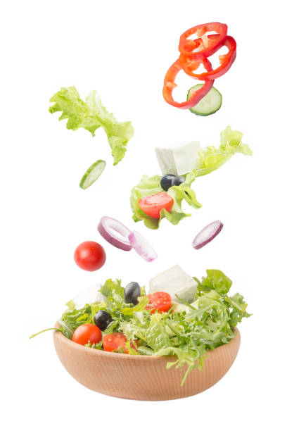 istock The salad and the falling vegetables. 1141518208