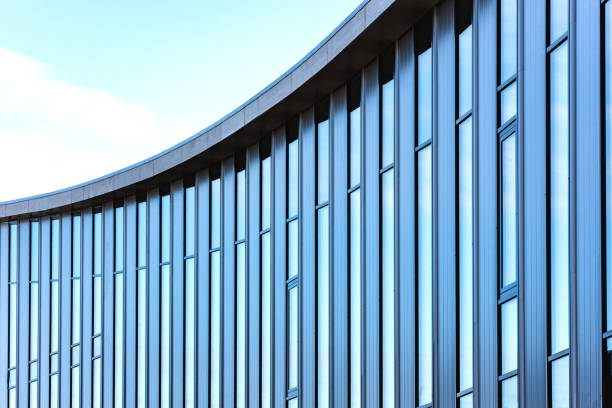 istock A large glass building with a curved 1141518491
