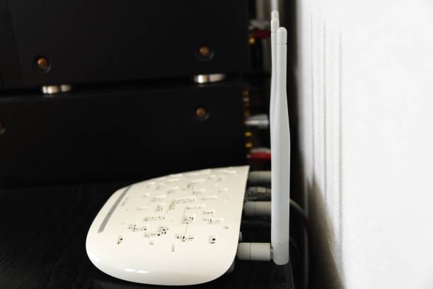 istock Wifi router in the room. 1141519860