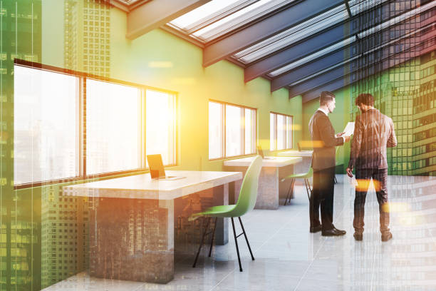 istock Green attic office corner, people 1141521047