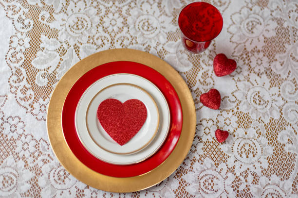 istock Valentine’s Day place setting on lace tablecloth 1141522233