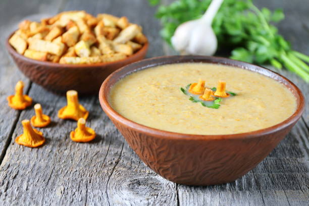 istock Chanterelle cream soup. 1141522520