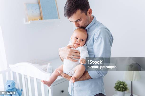 Fathers Love Stock Photo - Download Image Now - 2-5 Months, 30-39 Years, Adult