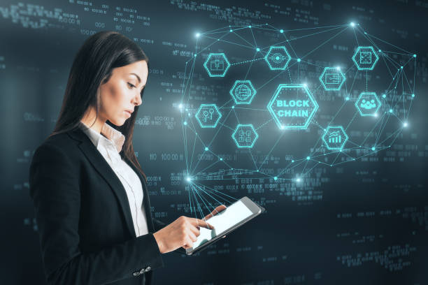 istock Blockchain and media concept 1141529830