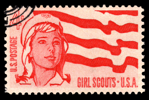 USA vintage postage stamp girl scouts of America