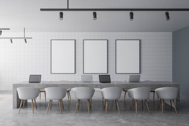 istock Modern meeting room with poster 1141530548