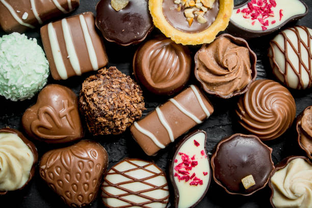 istock Chocolates candies with different fillings. 1141530856