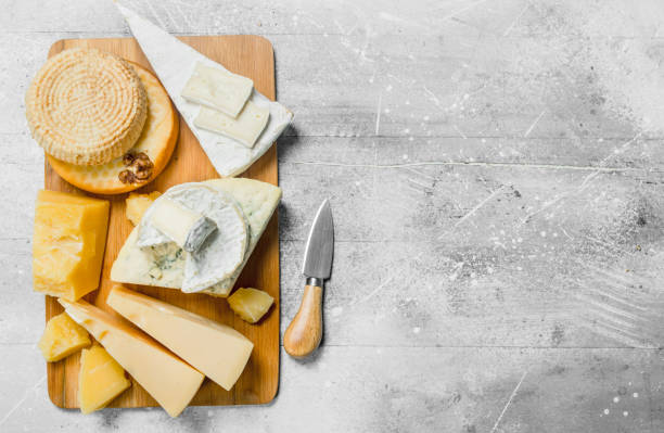 istock Assortment of different cheeses. 1141531359