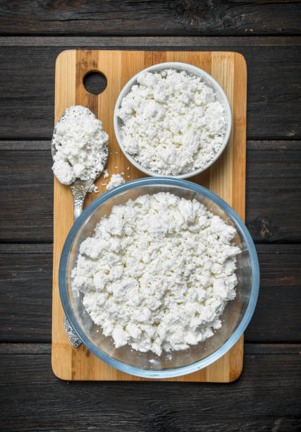 istock Cottage cheese in bowls. 1141533132