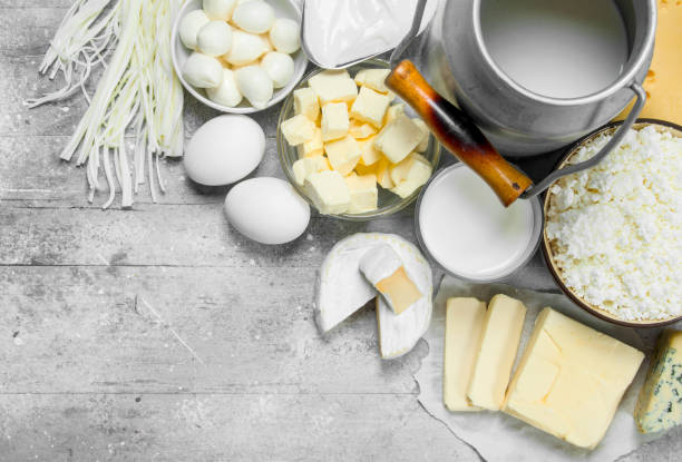 istock Different types of dairy products. 1141533789