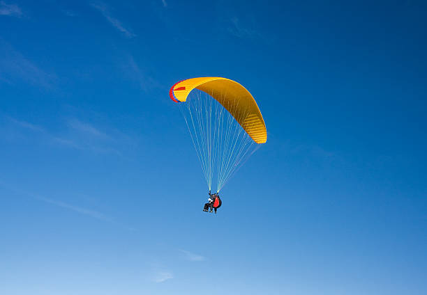 paraglider - risk high up sport outdoors 뉴스 사진 이미지