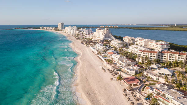 istock Luxury tropical resort with white sand. Aerial view 1141542212