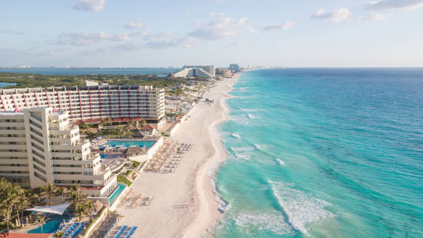 istock Luxury tropical resort with white sand. Aerial view 1141542213