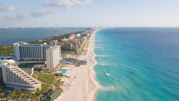 istock Luxury tropical resort with white sand. Aerial view 1141542217