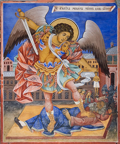 istock Fresco of Rila Monastery in Bulgaria 114154312