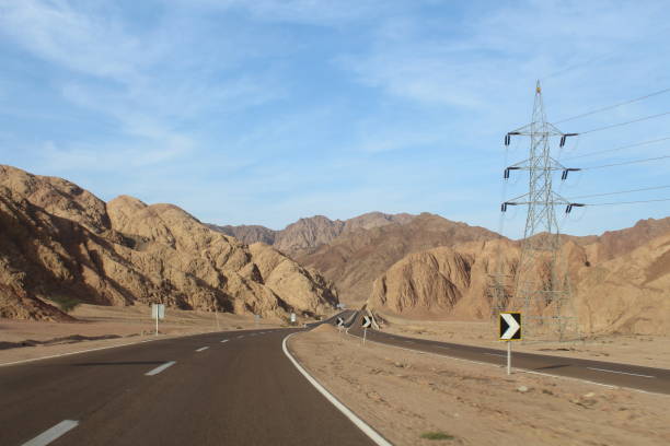 istock Sky and beautiful mountain landscape with road 1141543259