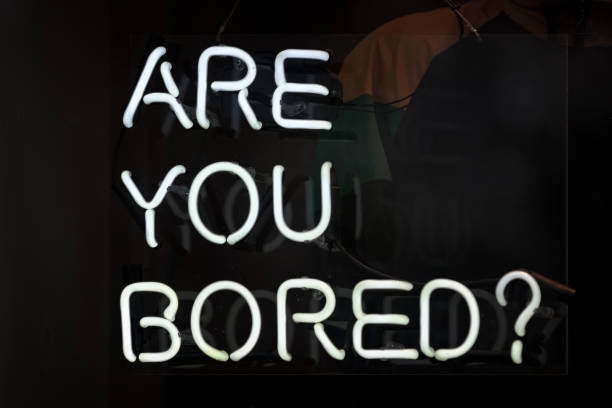 istock Neon light - Are you bored 1141543535