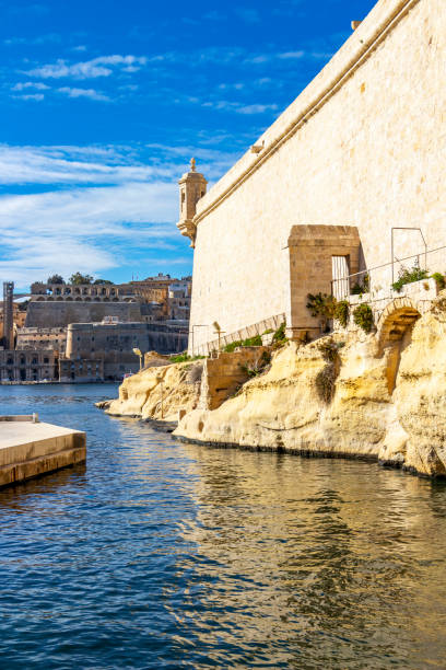 istock Maltese old limestone fortificated architecture 1141546775