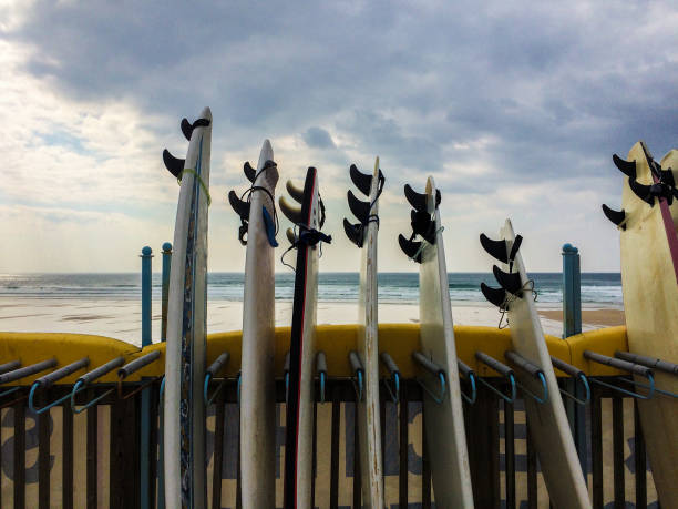 Fistral Beach, Newquay in Cornwall on a breezy early Summer day