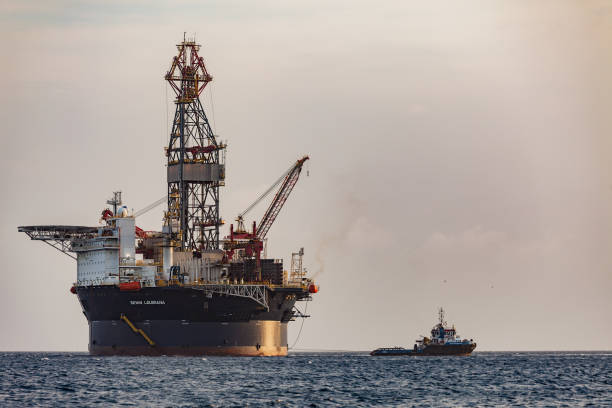 Curacao, Caribbean - April 02, 2014: The oil rig \