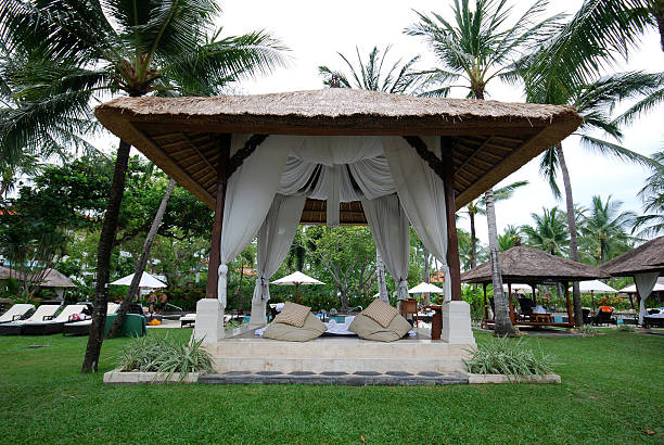 istock lounge gazebo at tropical resort (Bali). 114155187