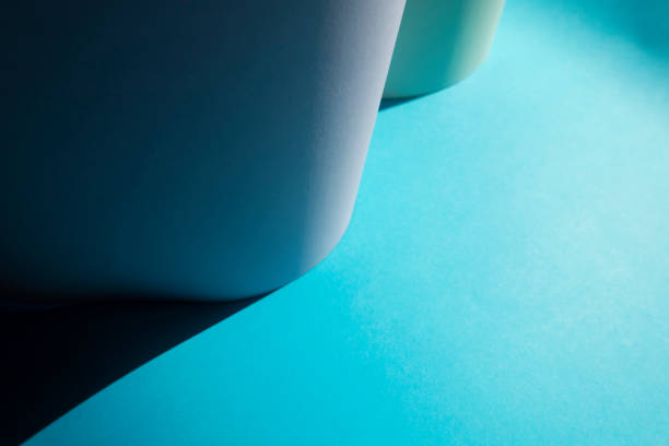 istock Blue and Green Curled papers background. 1141553319