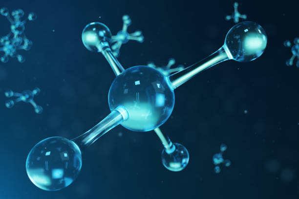 istock 3D illustration molecule structure. Scientific medical background with atoms and molecules. Scientific background for your banner, flyer, template, text. Molecule consists of atoms chemical element 1141554486