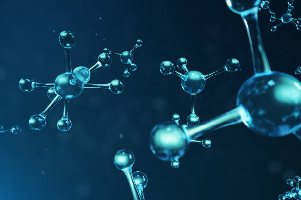 istock 3D illustration molecule structure. Scientific medical background with atoms and molecules. Scientific background for your banner, flyer, template, text. Molecule consists of atoms chemical element 1141554488
